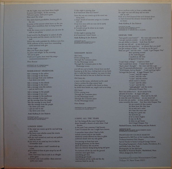 Seatrain : The Marblehead Messenger (LP, Album, Los)