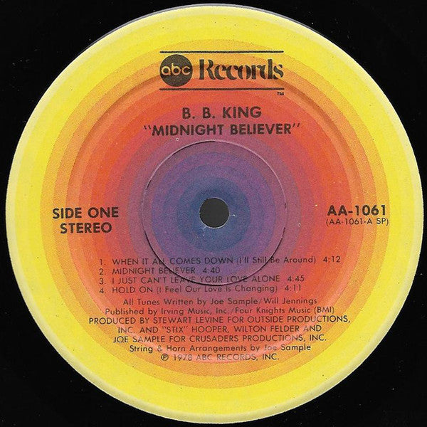 B.B. King : Midnight Believer (LP, Album, Spe)