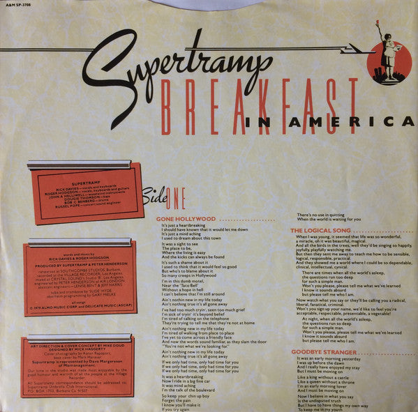 Supertramp : Breakfast In America (LP, Album, San)