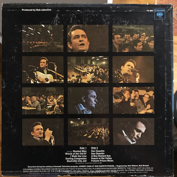 Johnny Cash : Johnny Cash At San Quentin (LP, Album, Pit)