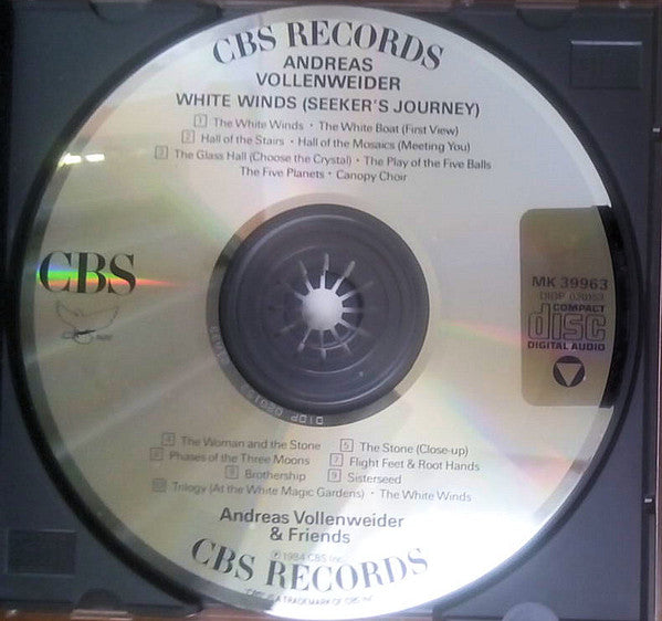 Andreas Vollenweider : White Winds (Seeker's Journey) (CD, Album, RE)
