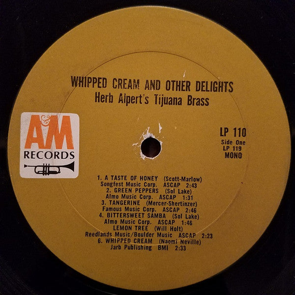 Herb Alpert's Tijuana Brass* : Whipped Cream & Other Delights (LP, Album, Mono)