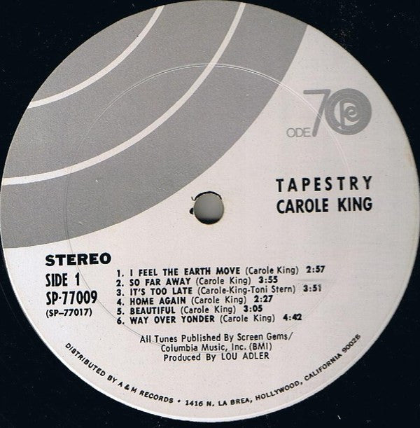 Carole King : Tapestry (LP, Album, Smo)