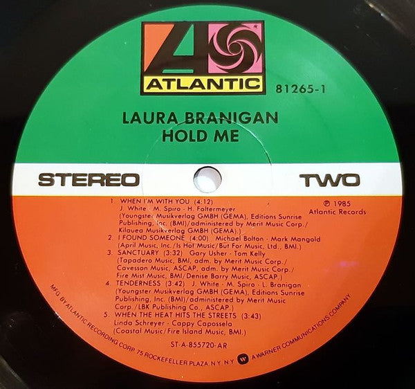 Laura Branigan : Hold Me (LP, Album, All)