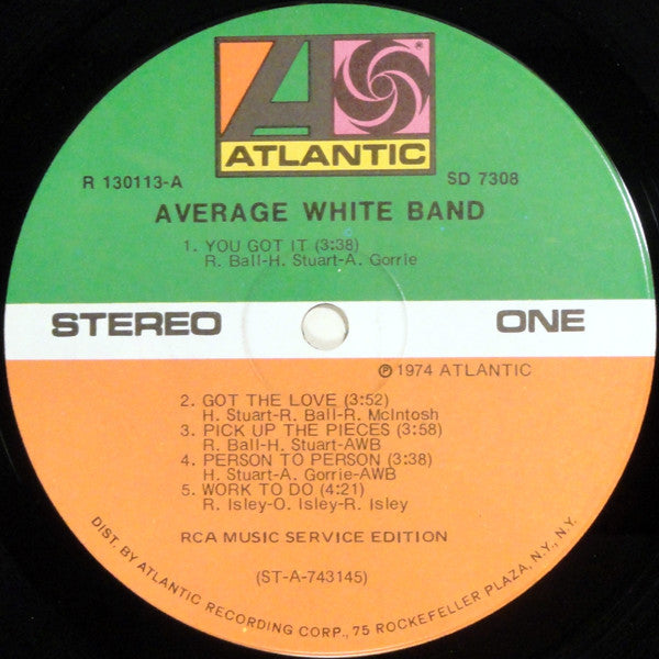 Average White Band : AWB (LP, Album, Club, RCA)