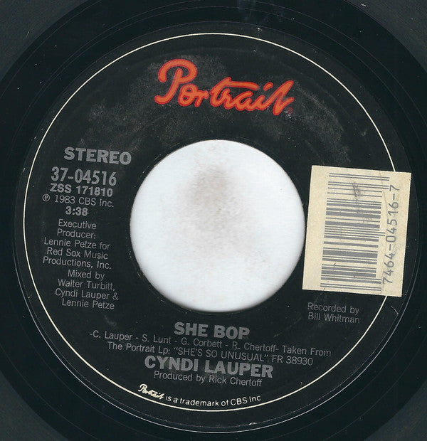 Cyndi Lauper : She Bop (7", Single, Styrene, Car)