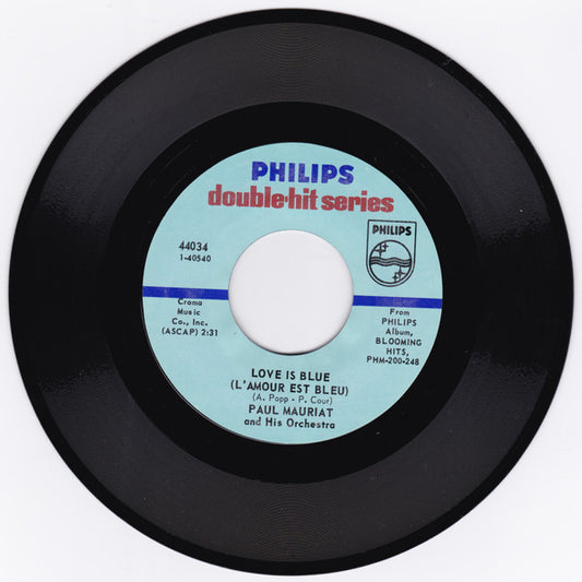 Paul Mauriat And His Orchestra : Love Is Blue (L'Amour Est Bleu) / Black Is Black (7", Single, RE)