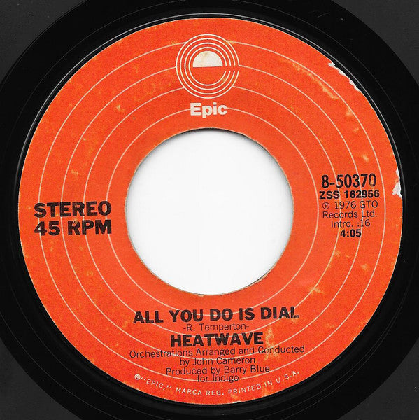 Heatwave : Boogie Nights (7", Styrene, Ter)