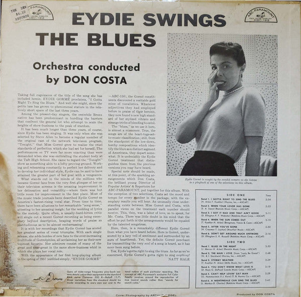 Eydie Gormé : Eydie Swings The Blues (LP, Album)