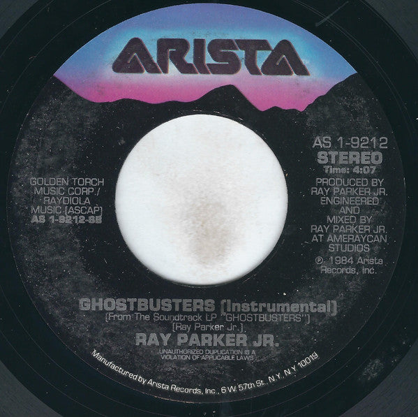 Ray Parker Jr. : Ghostbusters (7", Styrene, Ind)