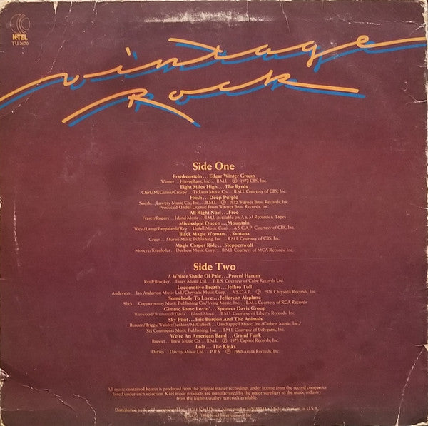 Various : Vintage Rock (LP, Comp, 44 )