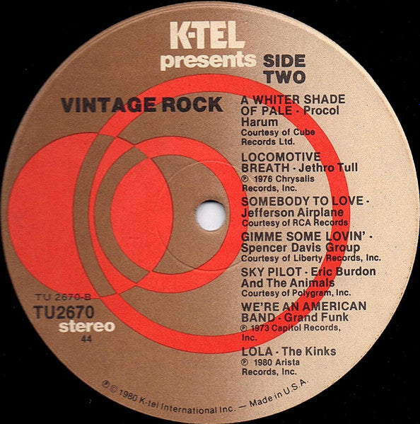 Various : Vintage Rock (LP, Comp, 44 )