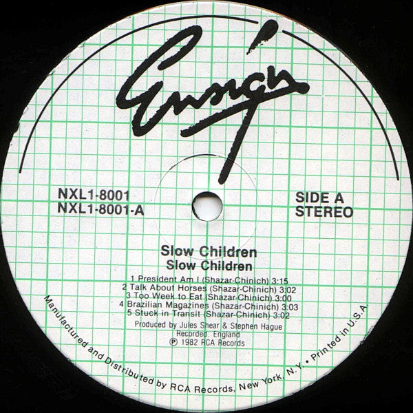 Slow Children (2) : Slow Children (LP, Album, Ind)