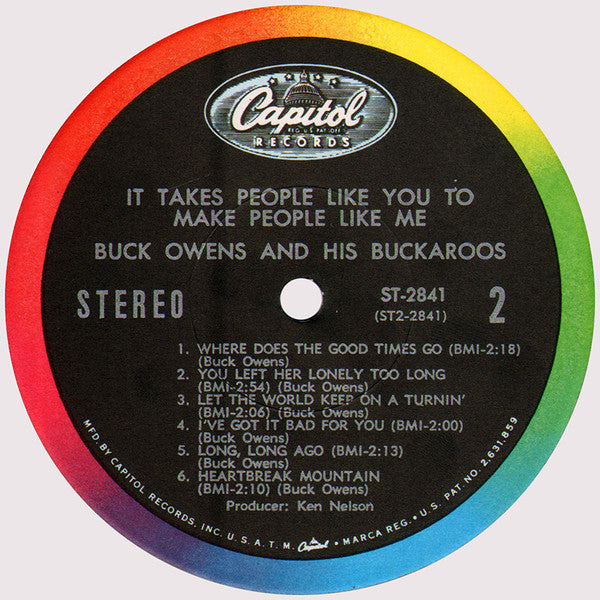 Buck Owens And The Buckaroos* : It Takes People Like You To Make People Like Me (LP, Album, Los)