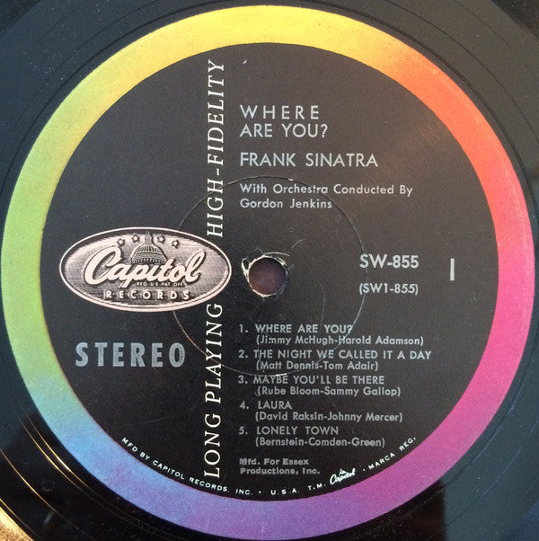 Frank Sinatra With Gordon Jenkins And His Orchestra : Where Are You? (LP, Album)