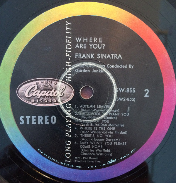 Frank Sinatra With Gordon Jenkins And His Orchestra : Where Are You? (LP, Album)