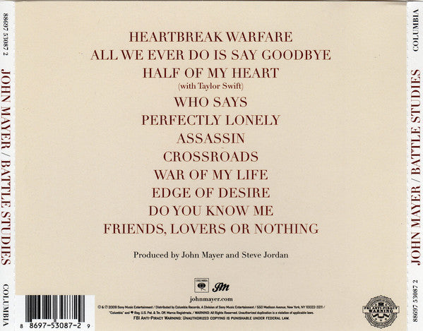 John Mayer : Battle Studies (CD, Album)