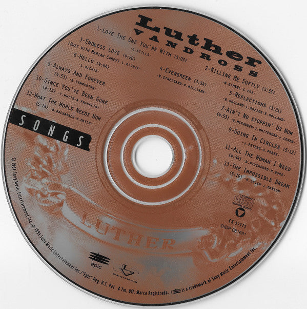 Luther Vandross : Songs (CD, Album)