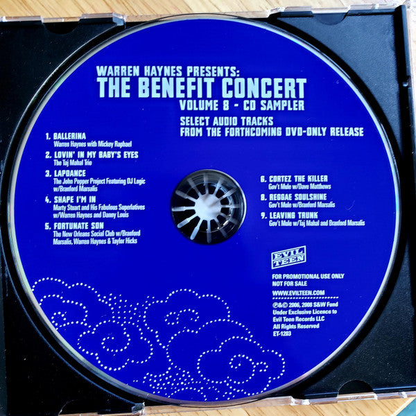 Various : Warren Haynes Presents: The Benefit Concert Volume 8 (CD, Promo, Smplr)