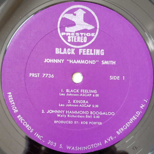 Johnny "Hammond" Smith* : Black Feeling! (LP, Album, Pur)