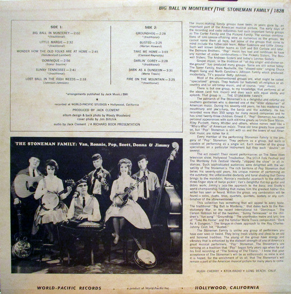 The Stoneman Family : Big Ball In Monterey (LP, Album, Mono)