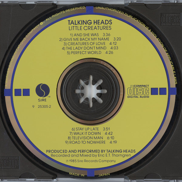 Talking Heads : Little Creatures (CD, Album, Tar)