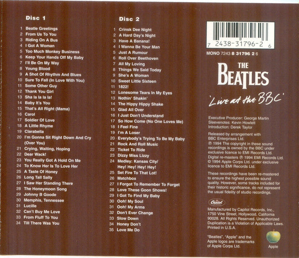 The Beatles : Live At The BBC (2xCD, Comp, Mono, RE, EMI)
