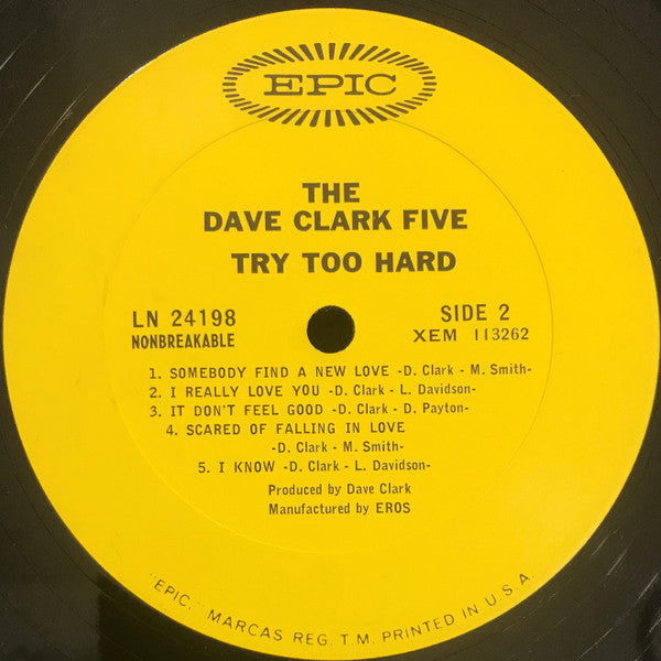 The Dave Clark Five : Try Too Hard (LP, Album, Mono, Pit)