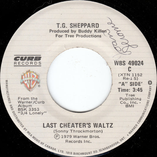 T.G. Sheppard : Last Cheater's Waltz (7", Single)