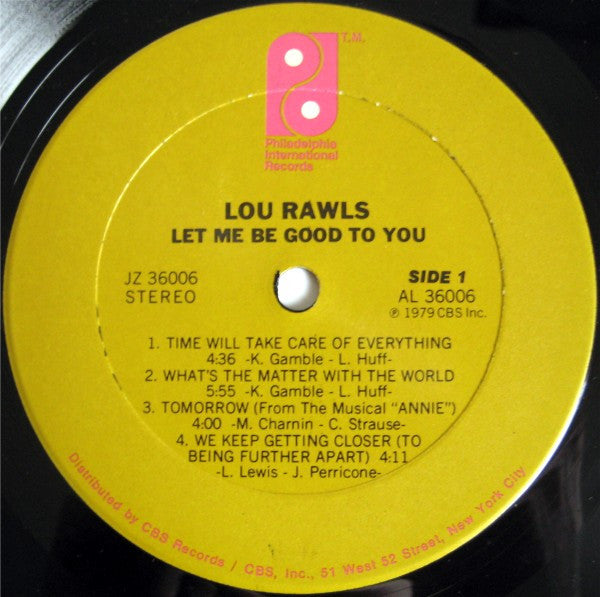 Lou Rawls : Let Me Be Good To You (LP, Album)