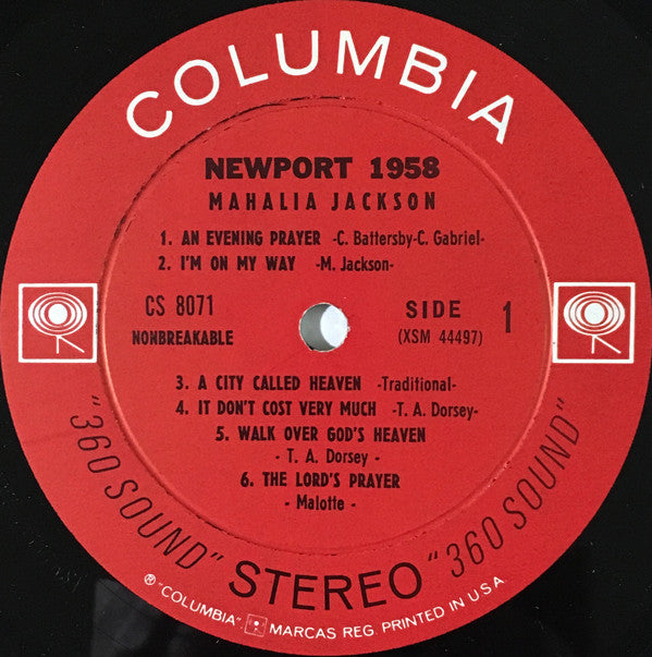 Mahalia Jackson : Newport 1958 (LP, Album, RE)