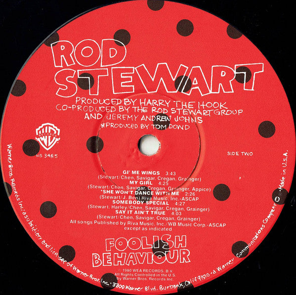 Rod Stewart : Foolish Behaviour (LP, Album, Win)