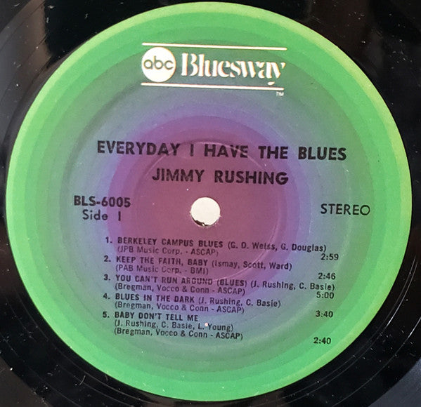 Jimmy Rushing With Oliver Nelson And His Orchestra : Every Day I Have The Blues (LP, Album, RE)