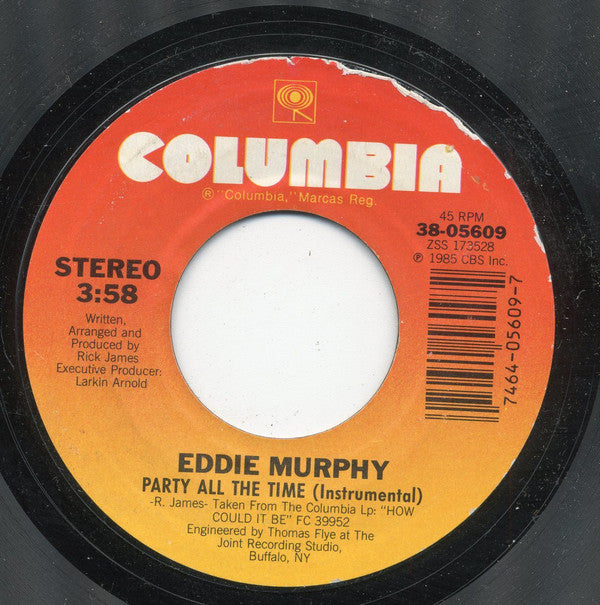 Eddie Murphy : Party All The Time  (7", Single, Styrene, Pit)