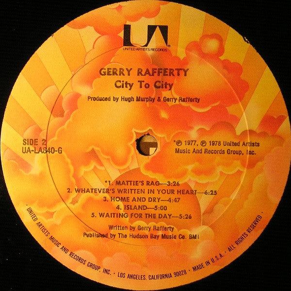 Gerry Rafferty : City To City (LP, Album, All)