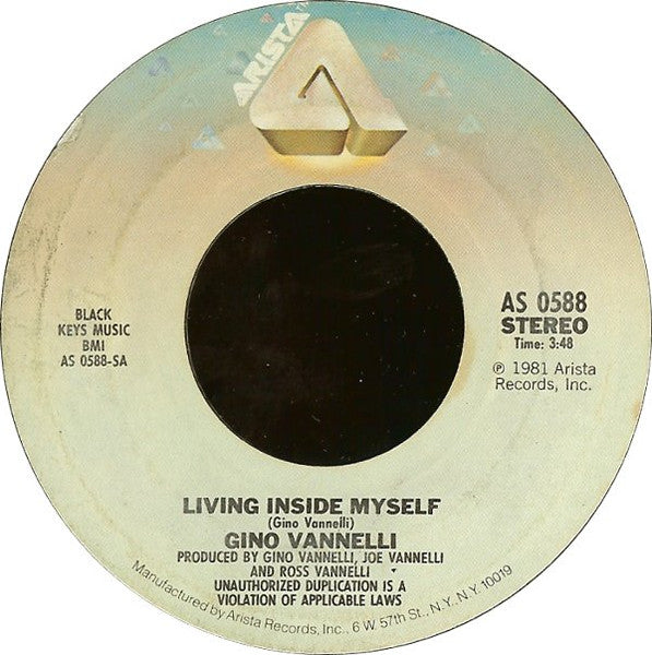 Gino Vannelli : Living Inside Myself (7", Single)