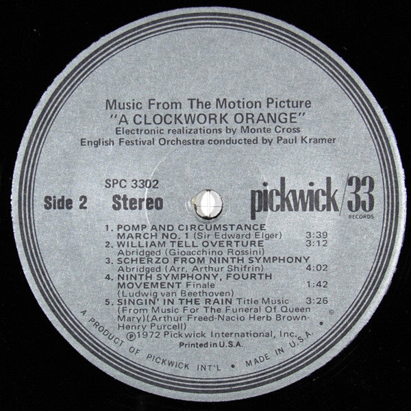 Monte Cross / English Festival Orchestra : Music From The Movie A Clockwork Orange (LP, Album)