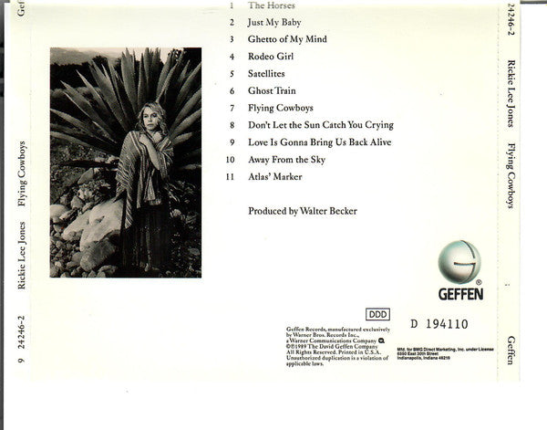 Rickie Lee Jones : Flying Cowboys (CD, Album, Club, BMG)