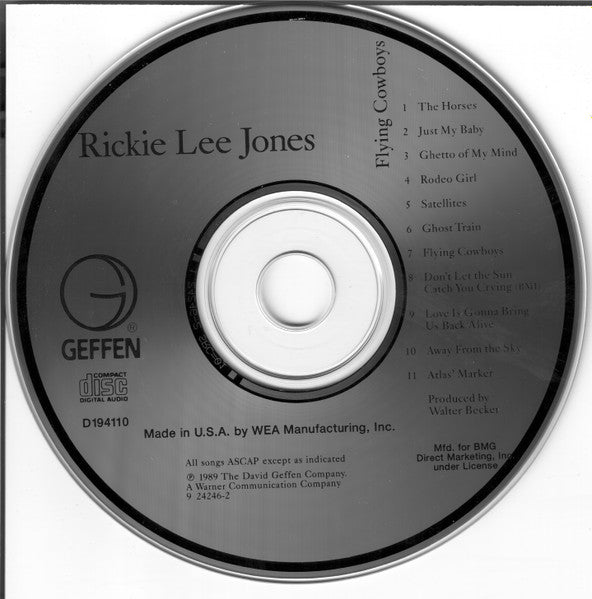 Rickie Lee Jones : Flying Cowboys (CD, Album, Club, BMG)