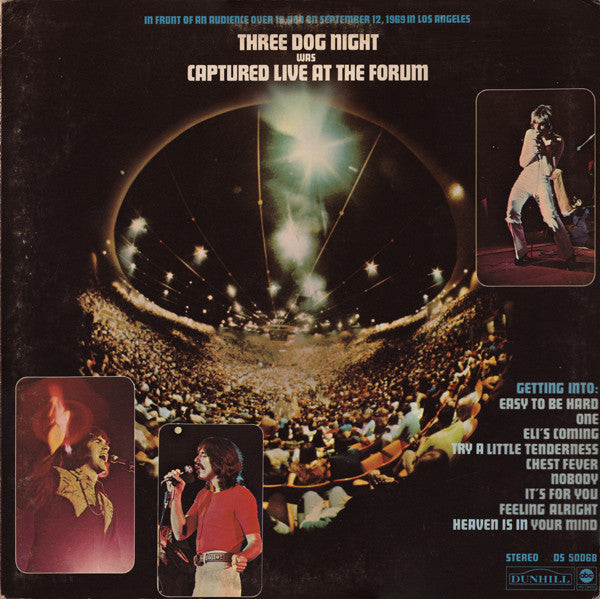 Three Dog Night : Captured Live At The Forum (LP, Album, Gat)