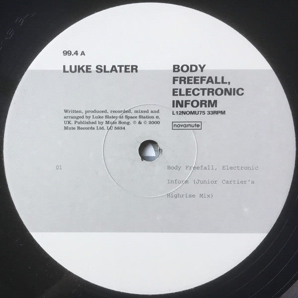 Luke Slater : Body Freefall, Electronic Inform #2 (12", EP, Ltd, Smplr, EMI)
