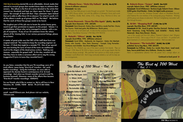 Various : The Best Of 700 West Volume 1 (CD, Comp)