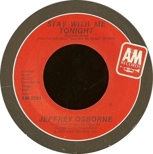 Jeffrey Osborne : Stay With Me Tonight (7", Single, Styrene, X -)