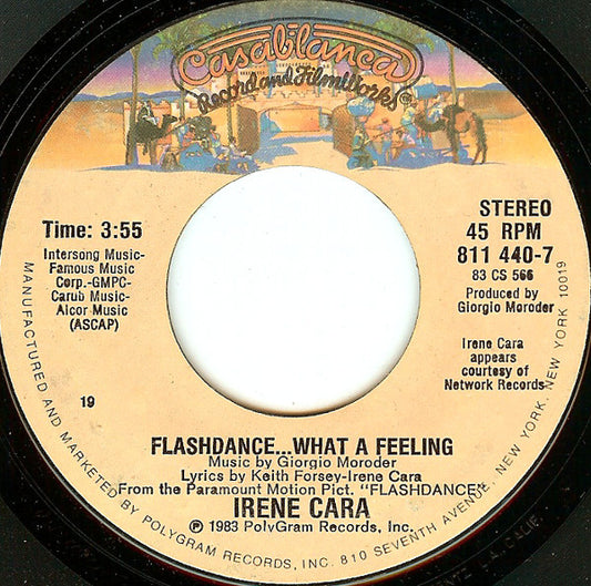 Irene Cara : Flashdance... What A Feeling (7", Single, Styrene, 19 )