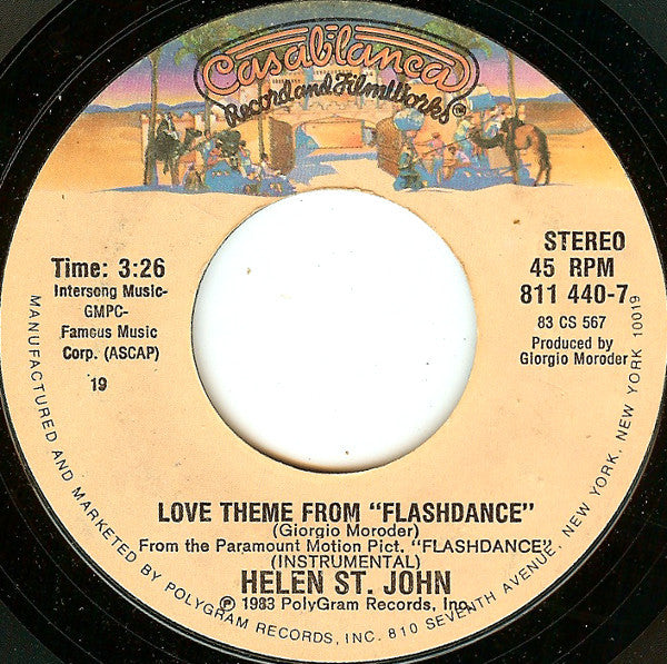 Irene Cara : Flashdance... What A Feeling (7", Single, Styrene, 19 )