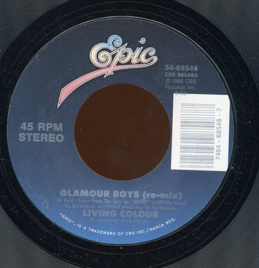 Living Colour : Glamour Boys (Re-mix) (7", Styrene, Car)