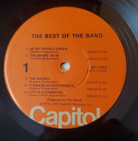 The Band : The Best Of The Band (LP, Comp, No )