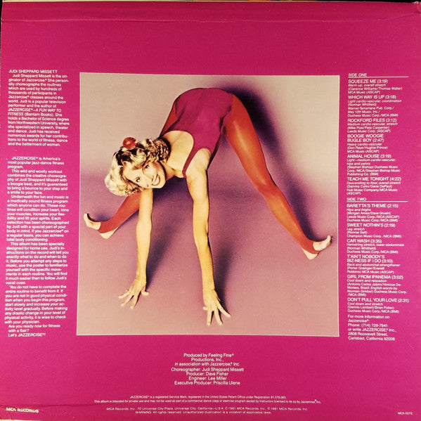 Judi Sheppard Missett : Jazzercise (LP, Album, Pin)