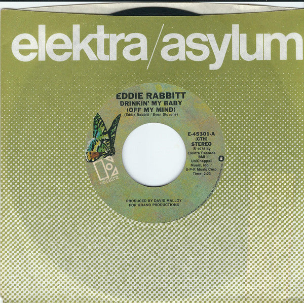 Eddie Rabbitt : Drinkin' My Baby (Off My Mind) / When I Was Young (7", Single, Styrene, Ter)
