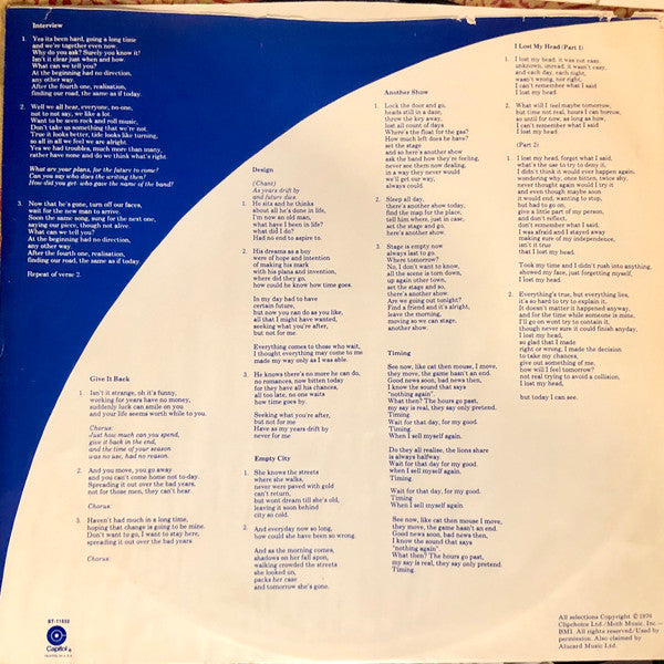 Gentle Giant : Interview (LP, Album, Jac)